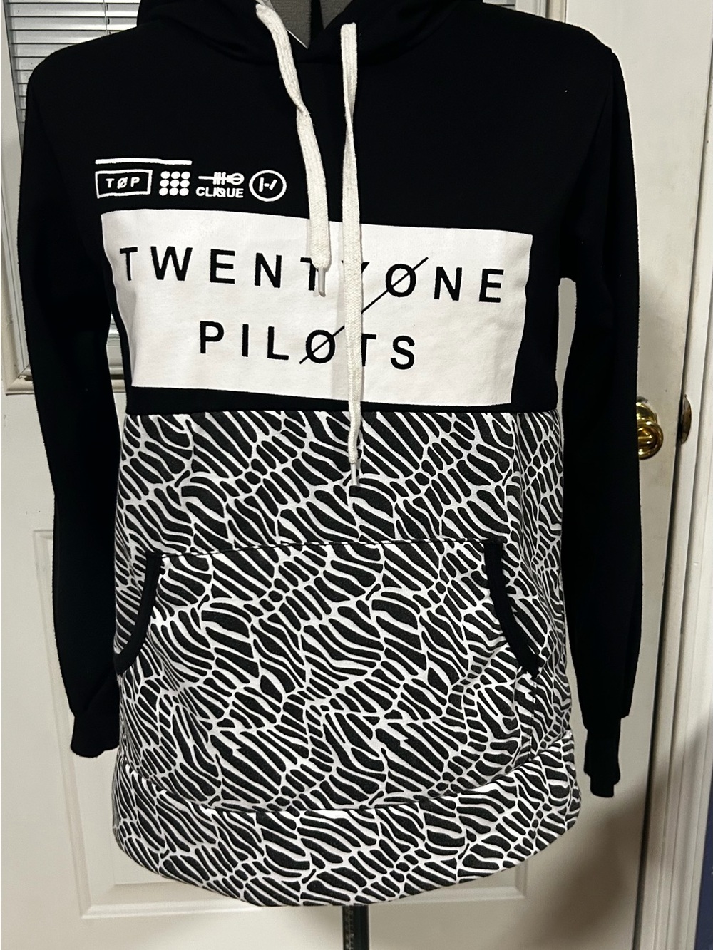 Twenty One Pilots Black & White Pullover Hoodie